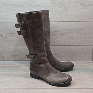 Born Women Leather Riding Boots moto shoes sz 8